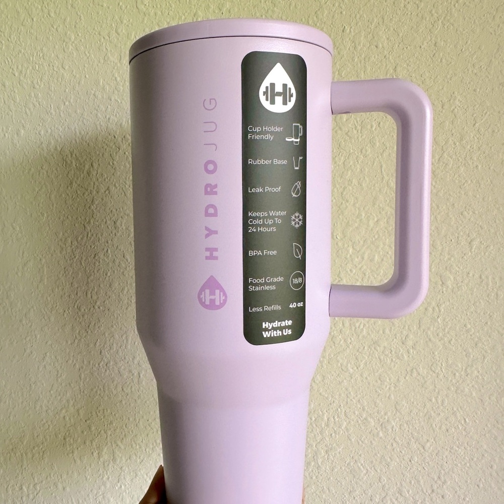 Hydrojug LIMITED EDITION LILAC Traveler 40oz Leakproof Stainless Steel NWT
